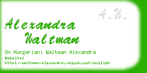 alexandra waltman business card